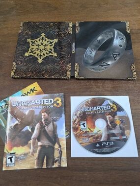 Sony PS3 Uncharted 3 Drakes Deception Steelbook Edition Game CIB